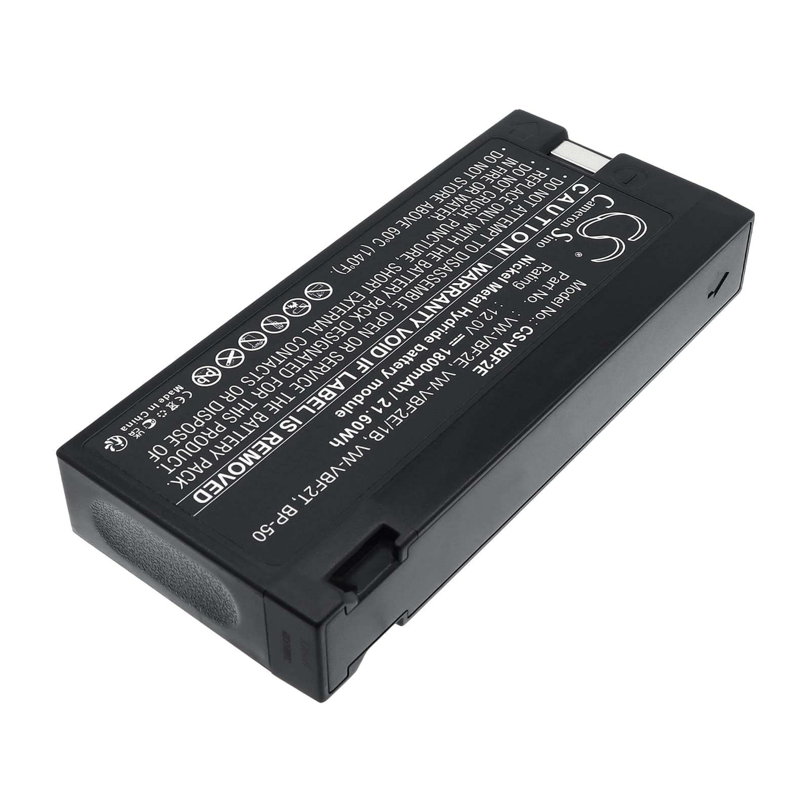 Ni-MH Battery Pack Fits Panasonic NVM2200PN, VW-VBF2T, NVM3500PN, VW-VBF2E/1B, M3000, VW-VBF2E, BP-50