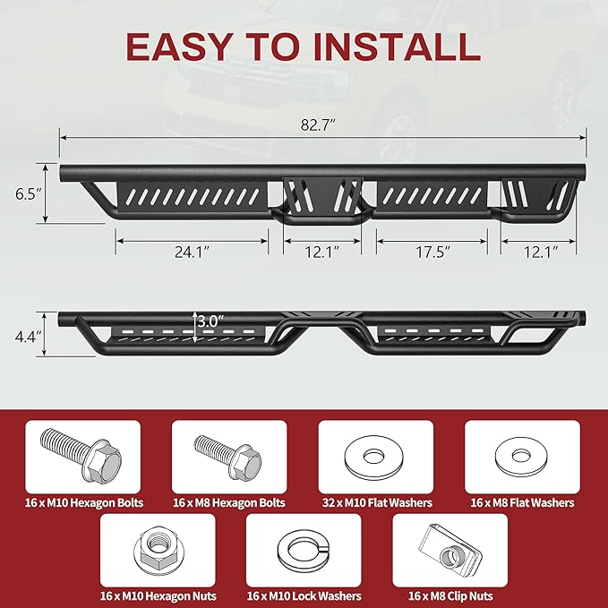 Estribos YITAMOTOR para Chevy Silverado/GMC Sierra 2007-2018 miniatura 9