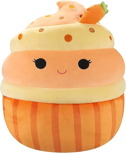 Squishmallows Magdalena de zanahoria Keisha original de 20 pulgadas con glaseado de remolino naranja, peluche oficial de Jazwares Jumbo