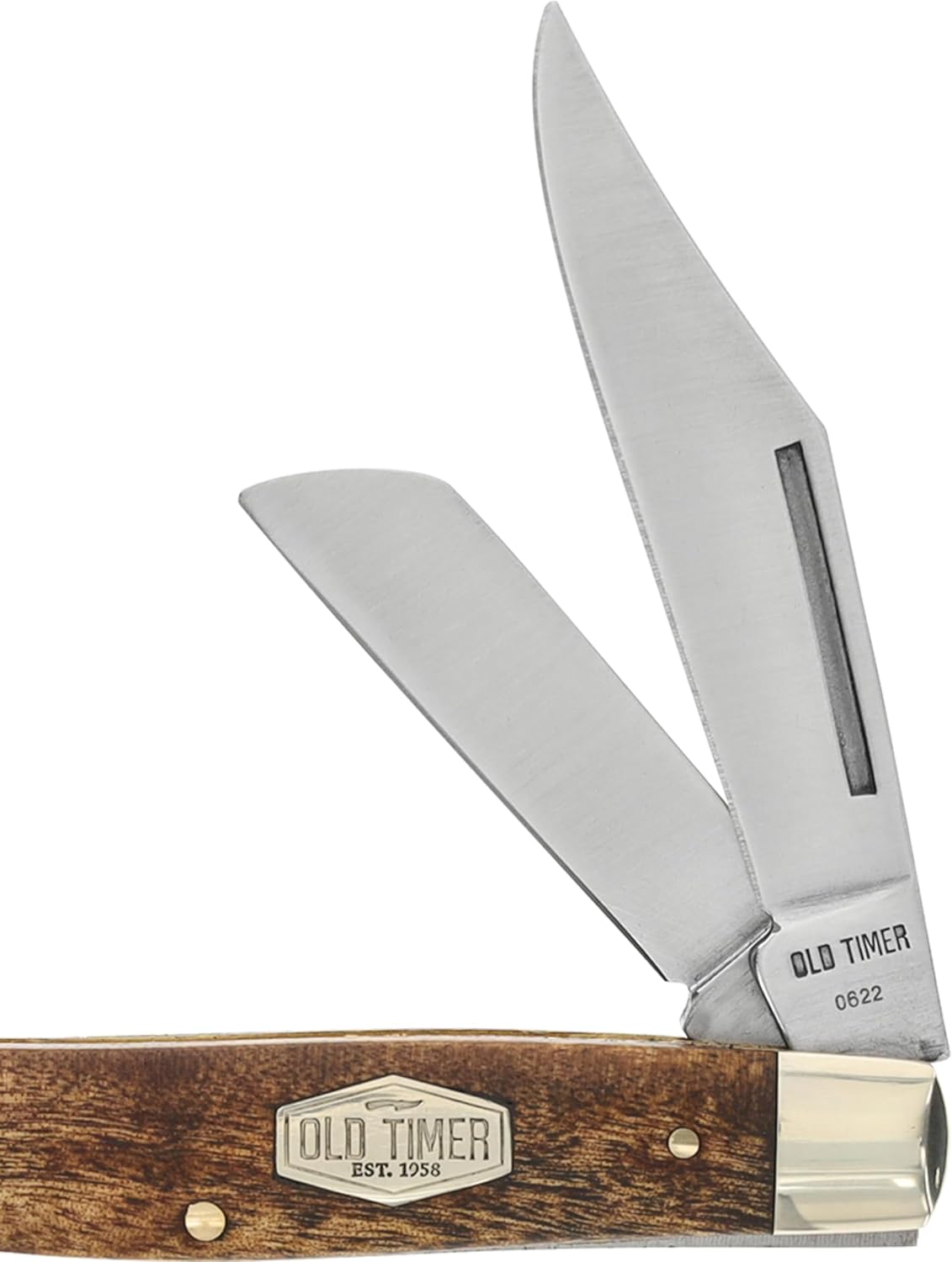 Old Timer 8OTW Senior 3-Blade Folding Pocket Knife with Desert Ironwood Handle