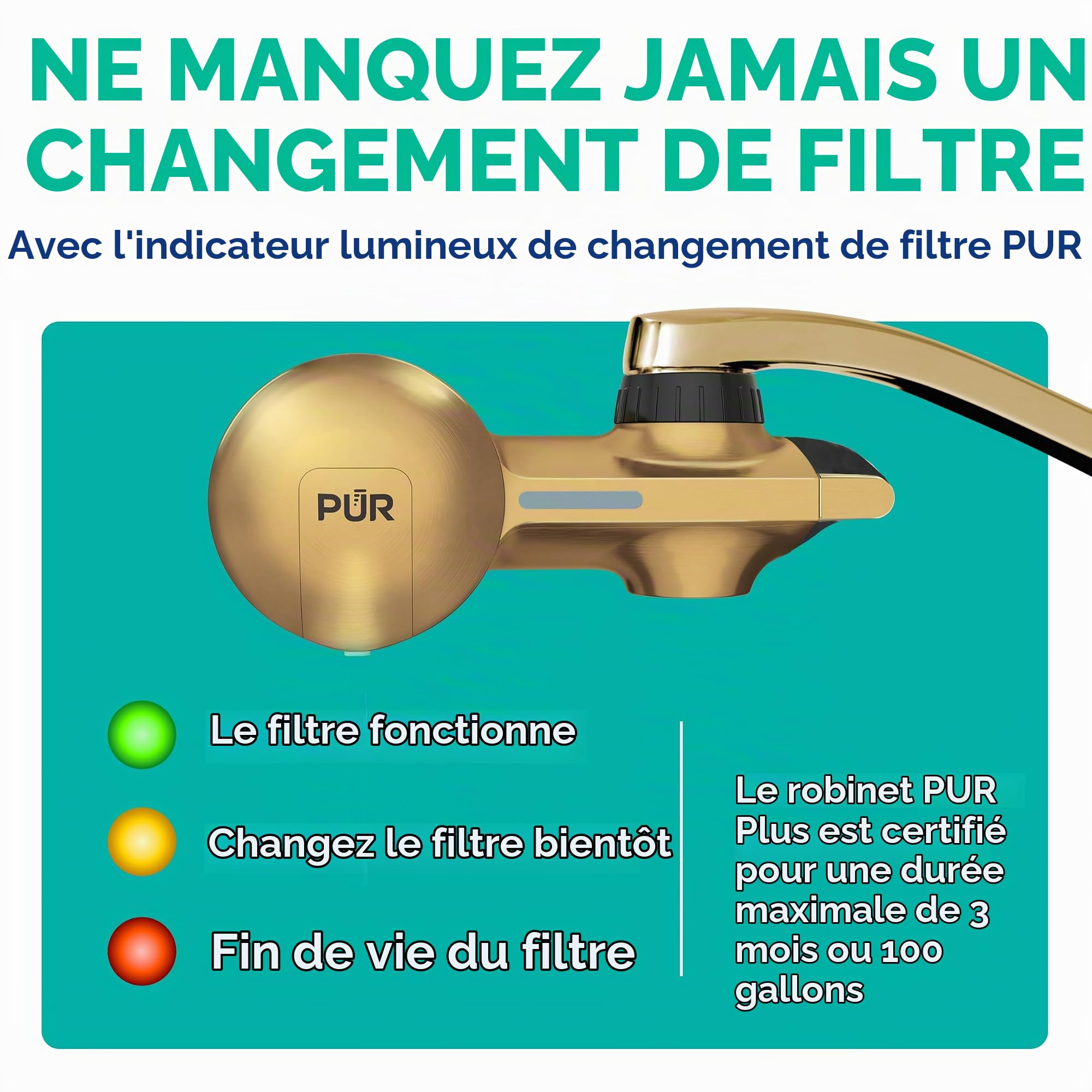 PUR Plus PFM410F Système de filtration d'eau avec filtre à noyau minéral