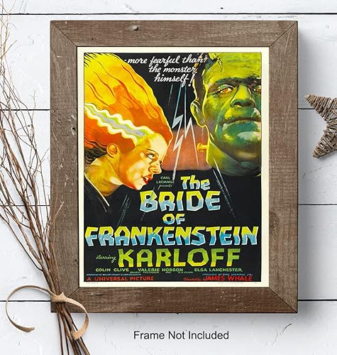 Miniatura 8 de Bride of Frankenstein Horror Movie Poster - 8x10 Home Theater Decor - Frankenstein Decor - Scary Movie Wall Art - Hollywood Movie Photo - Bridal