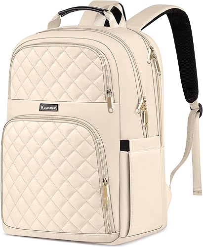 Mochila Kuosdaz para Mujeres, Beige, 15,6 pulg.