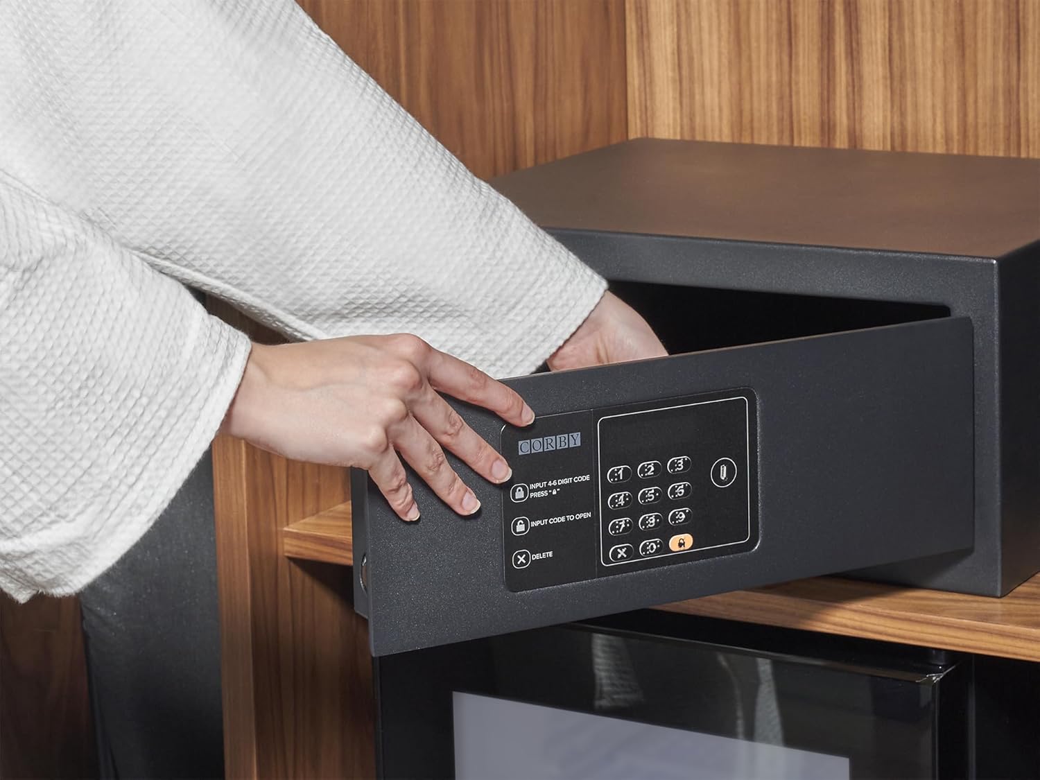 Corby Westminster Digital Laptop Hotel Safe in Black