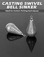 Vista 6 de BLUEWING Pesas de pesca giratorias de fundición de 1/2oz-8oz Drop Shot Dipsey plomo agua salada