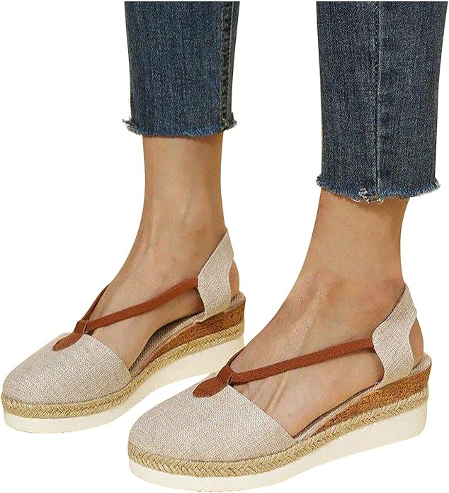 Amazon.com | Women Thick Sole Closed Toe Shoes Summer Wedge
