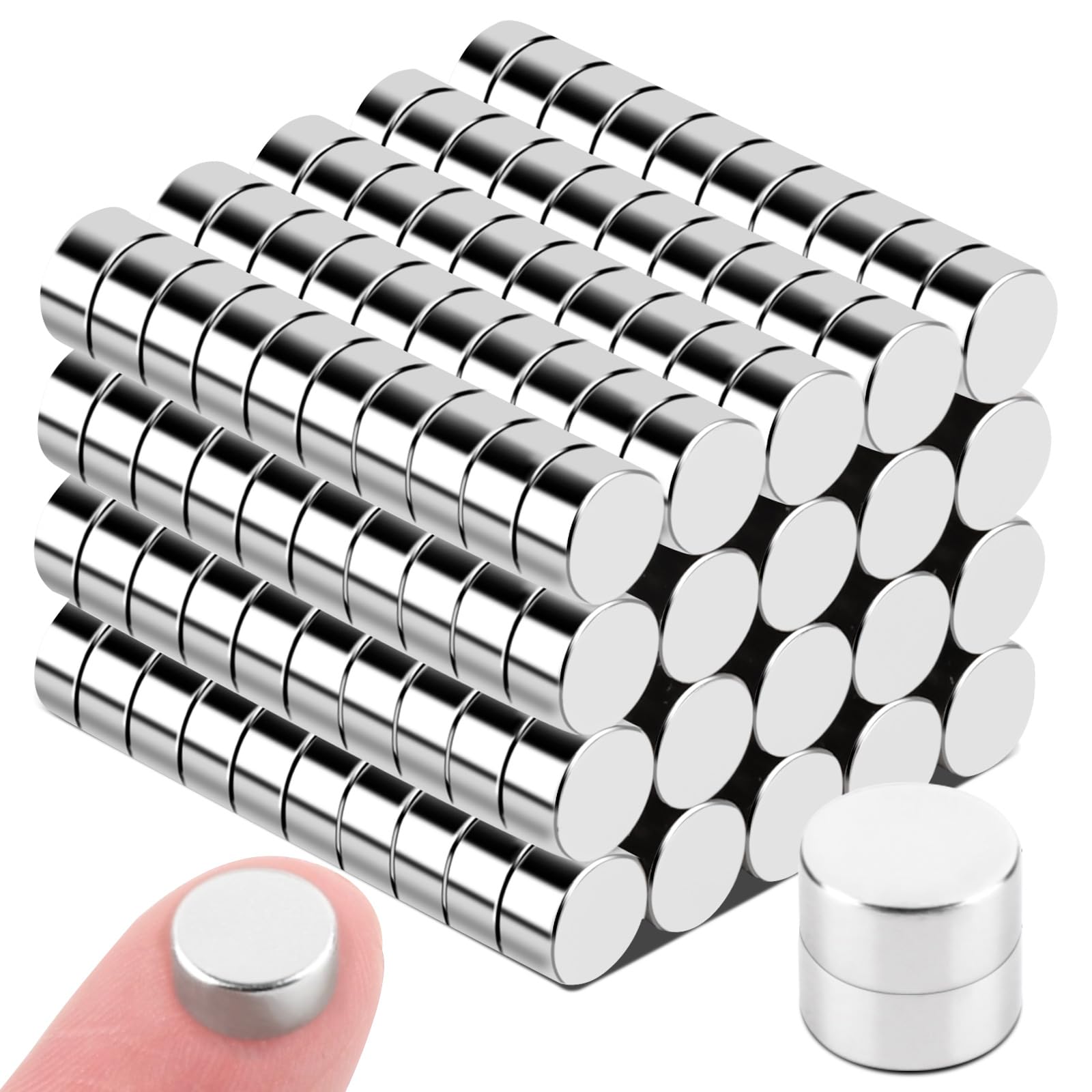 200Piezas Mini Imanes Neodimio Potentes Imanes Pequeños Redondos Magnet 4x2mm para Manualidades Refrigeradores de Pizarra Magnética