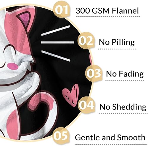 Miniatura 10 de Manta de gato para niñas, niños, amantes de los gatos, tamaño de cuna de 40 x 50 pulgadas, manta suave y acogedora para regalo, manta divertida