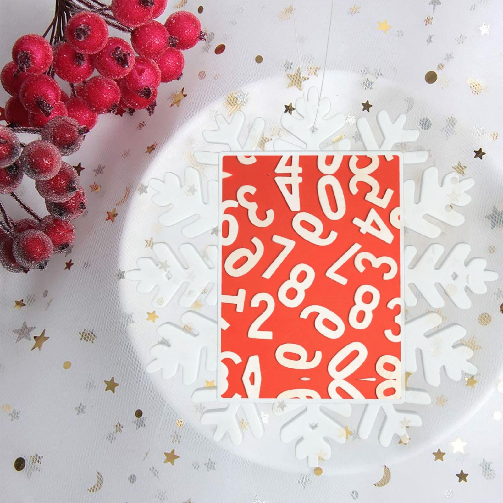 Amazon｜クリスマスツリー ハンギングオーナメント 数字 アート