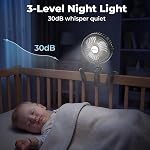 AMACOOL Battery Operated Stroller Fan Flexible Tripod Clip On Fan with 3 Speeds and Rotatable Handheld Personal Fans for Car Seat Crib Bike Treadmill