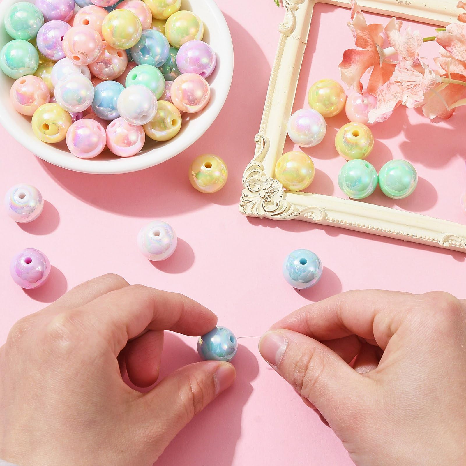 100 Bunte Acrylperlen 16mm – Saint Patrick DIY Perlen Für Schmuck & Basteln
