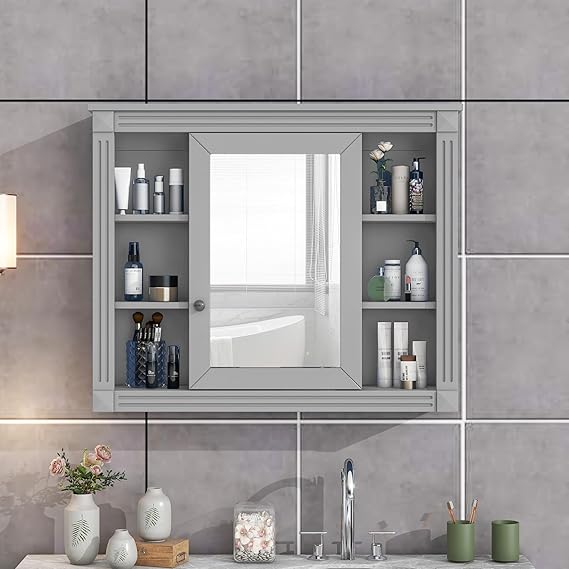 Amazon.com: Merax 36 Inch Bathroom Mirror Cabinet,Modern Mirror Cabinet for Small Bathroom, Wall ...
