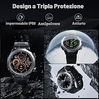 Ceas inteligent Atheewon Intense Black pentru bărbați și femei, cu funcție de inițiere și preluare a apelurilor 6