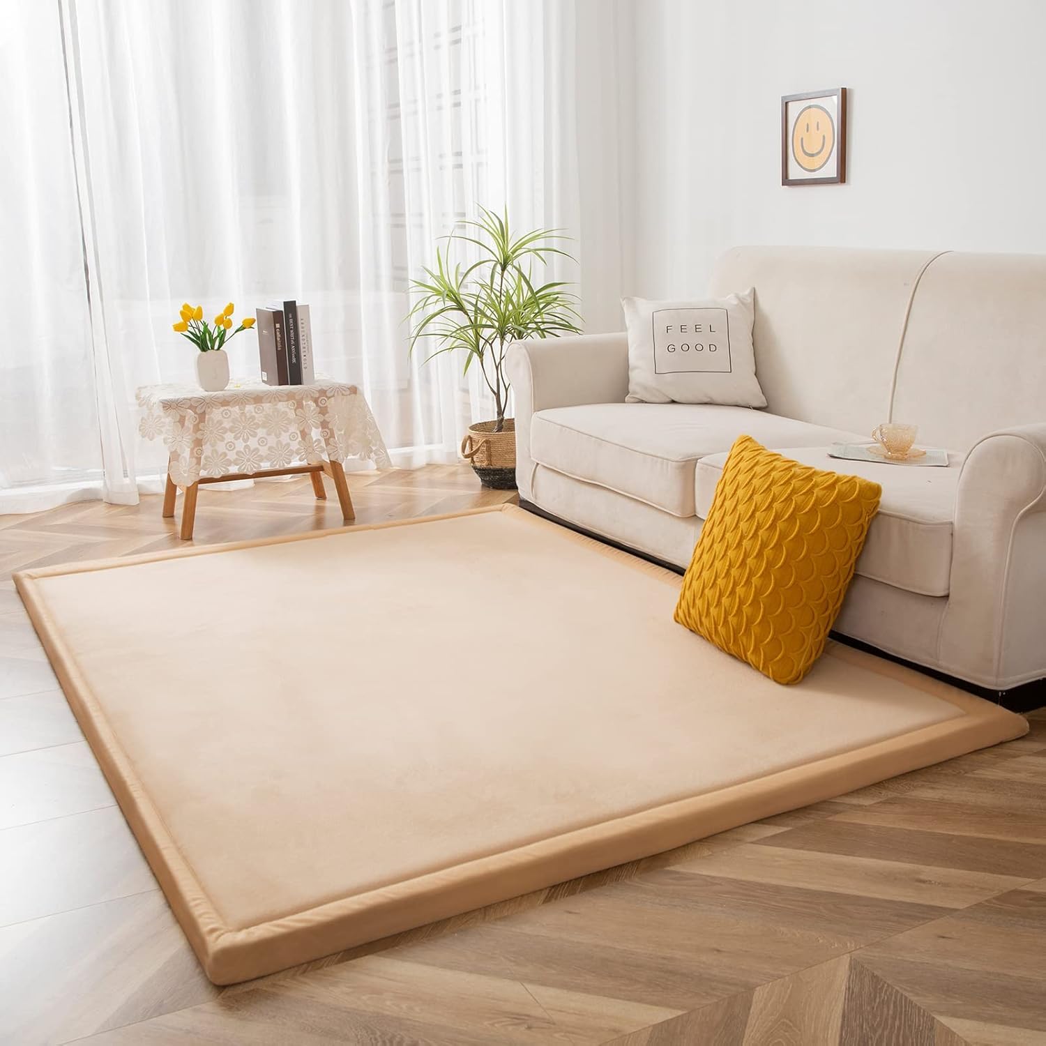 DSSHENGDS Living Room Home Decor Coral Fleece Area Rug,Modern Nursery Washable Kids Bedroom Rug,Girls Boys Soft Non-slip Soft Mat,2cm Thick Kids Carpet-B- 120 * 300cm