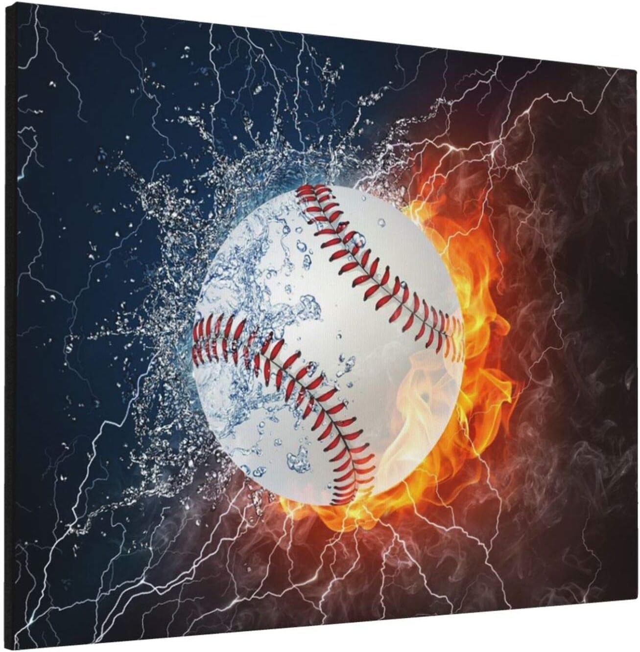 Amazon.co.jp: 絵画 インテリア おしゃれ 野球 ボール 甲子園 炎