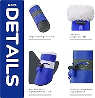 Vista 4 de Botas de nieve para perro, botas de nieve para perros de invierno, botas y protector de patas, botines cálidos para perros con tira reflectante