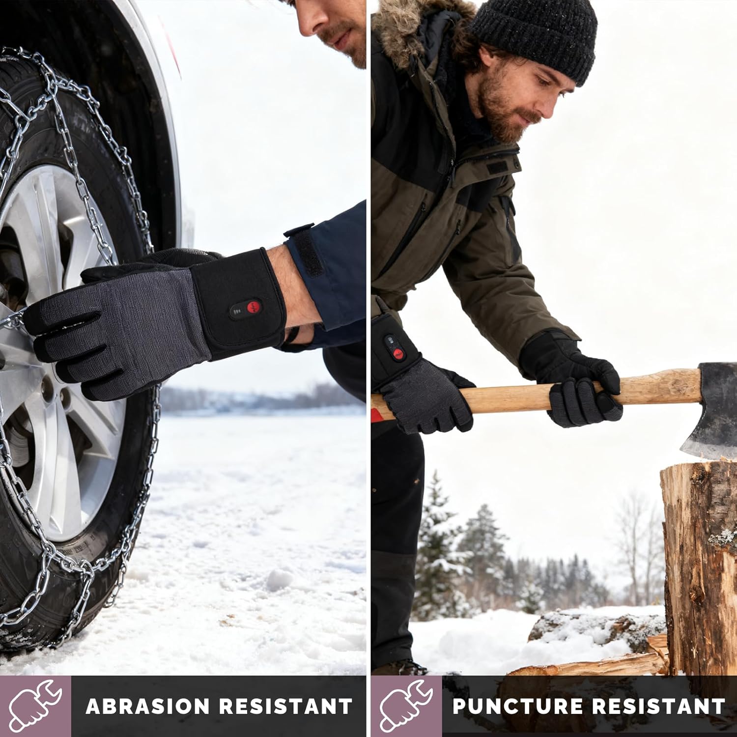 Heated Work Gloves for Men Women - Rechargeable Electric Heating Gloves, Windproof Thermal Gloves with Touchscreen - Image 5