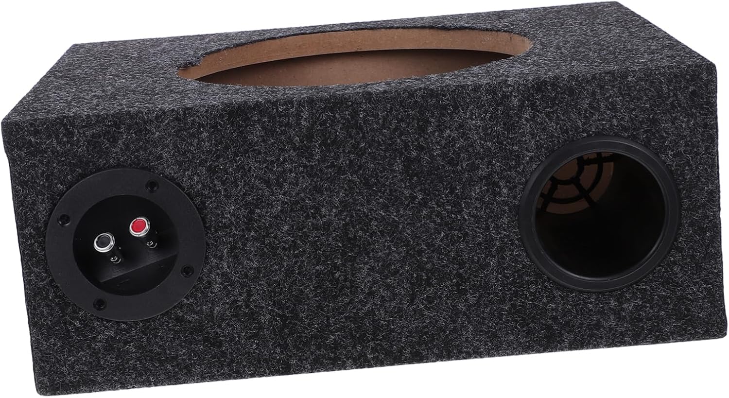 Single Subwoofer Enclosure Box for Vehicle Audio System Design Easy Installation Durable Construction Enhances Sound Quality for Car Interiors