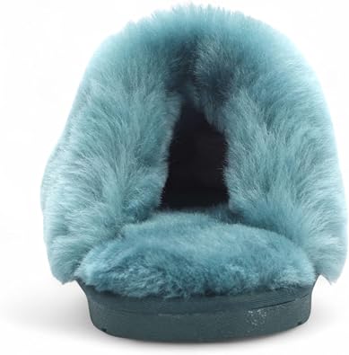 TruClothing Women's Sheepskin Suede Mule Winter Slippers Indoor House Shoes