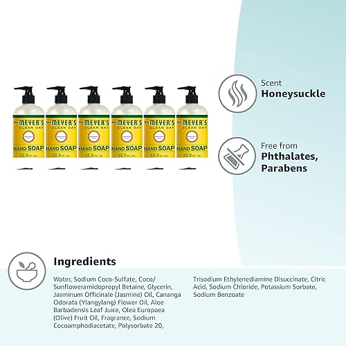 Miniatura 8 de Mrs. Meyer's Clean Day - Jabón líquido para manos, manzana, botella de 12.5 onzas líquidas