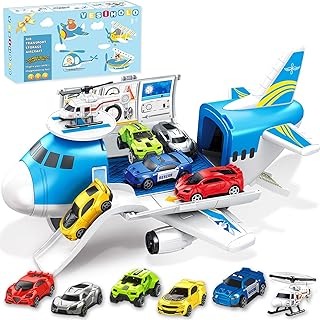 GUDEHOLO Airplane Toy, Airplane Toys for 3 Year Old, Toy Airplane for Boys Age 4-7, Toys for 2 3 4 5 Years Old, Aeroplane Toys, Transport Cargo Airplane for Kids, Toys for 3+ 4+ 5+ Year
