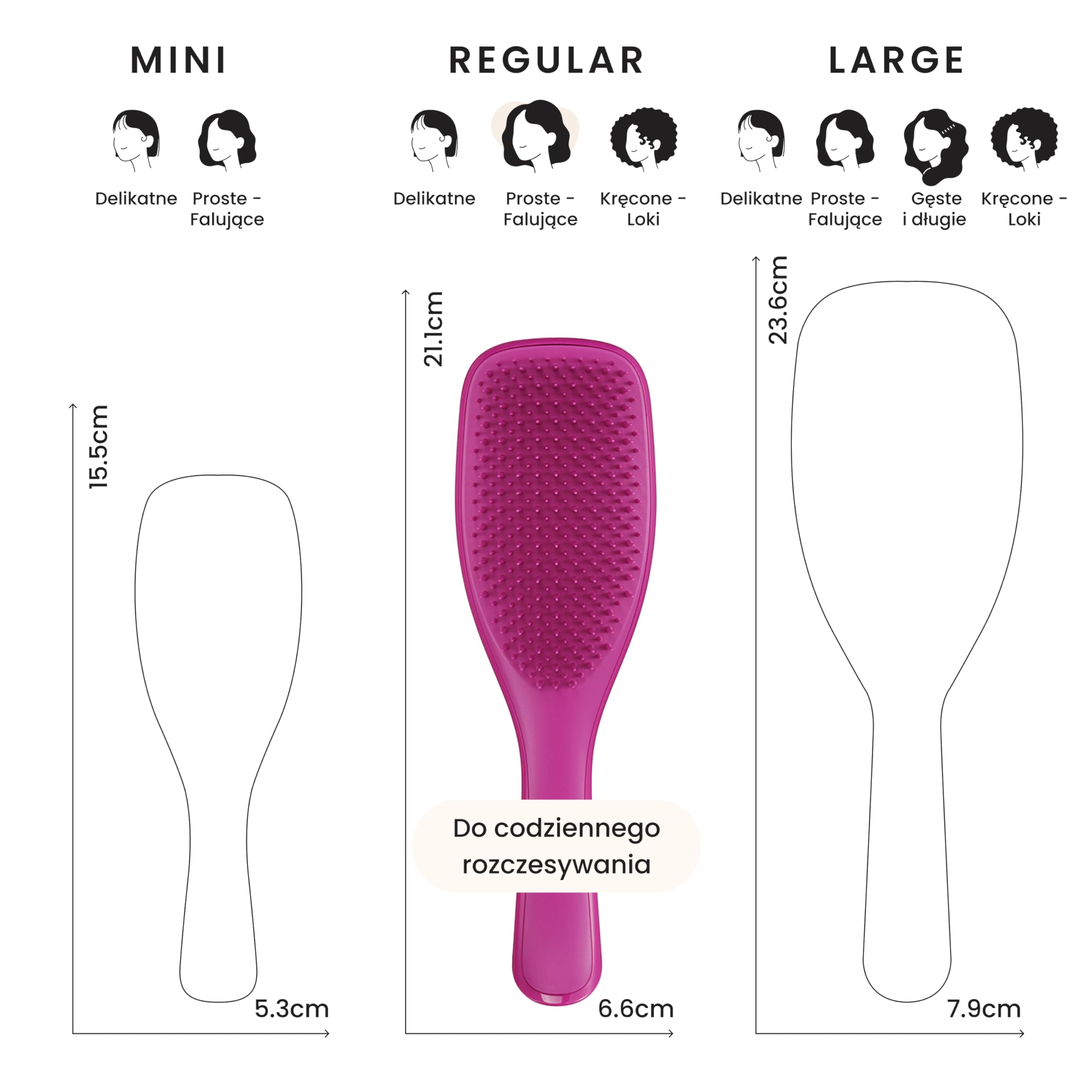 Tangle Teezer Ultimate Detangler - Szczotka do rozczesywania do wszystkich rodzajów włosów - Dwupoziomowe ząbki zmniejszają łamliwość i eliminują splątania - Electric Raspberry Pink
