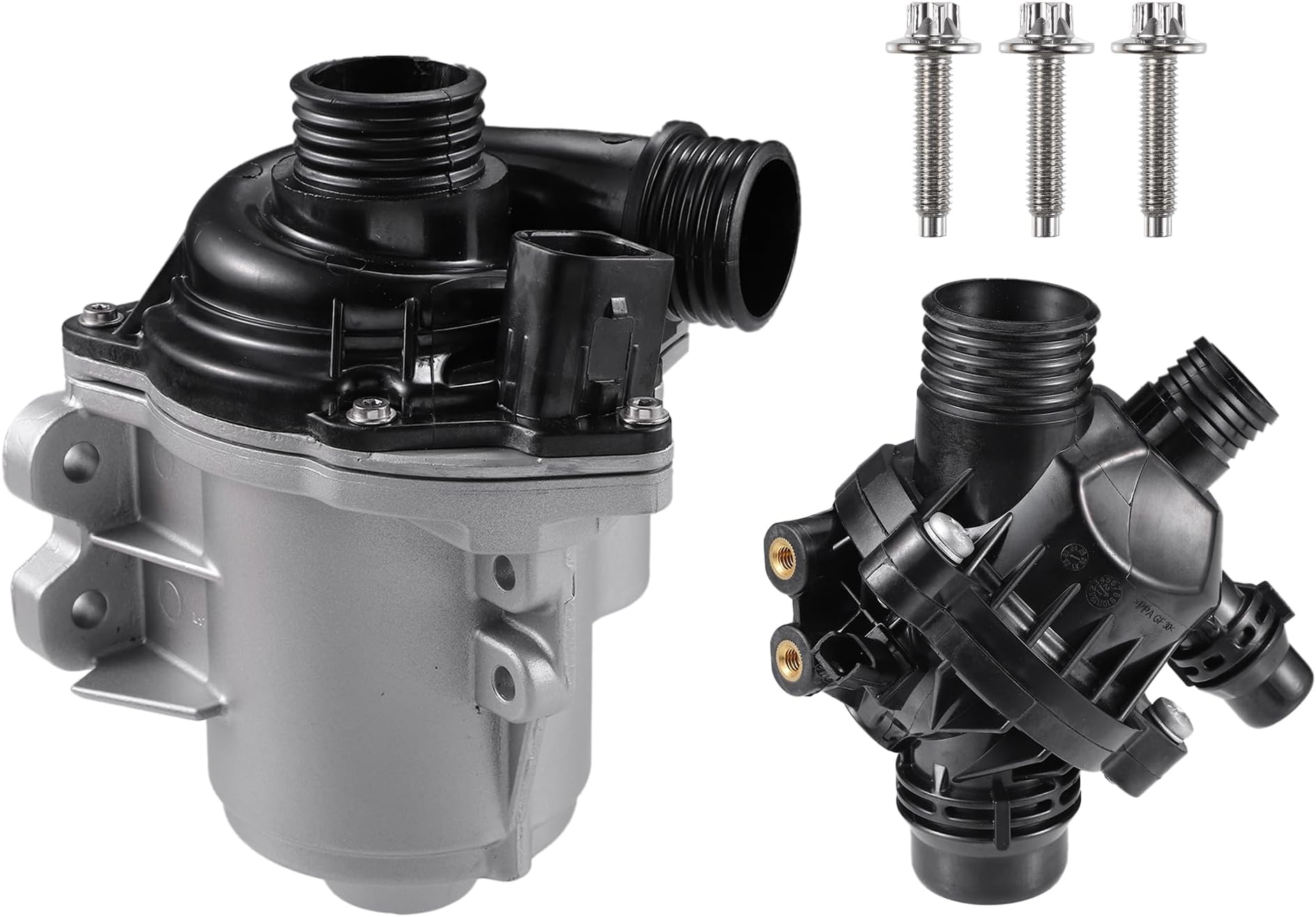 Amazon.com: uxcell Electric Engine Water Pump and Thermostat Kit for ...