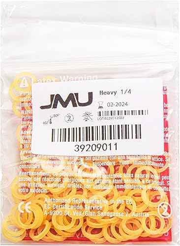 Miniatura 7 de JMU Paquete de 100 bandas elásticas ortodónticas de 14 pulgadas, 6.5 onzas, bandas elásticas intraorales pesadas sin látex, bandas de goma dentales