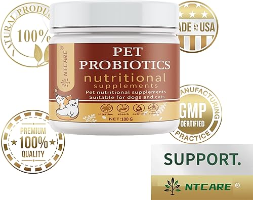 Miniatura 6 de Polvo probiótico para perros y gatos. Probióticos para la salud digestiva, apoyo inmunológico, diarrea, gases, picazón y alergias estacionales. Con