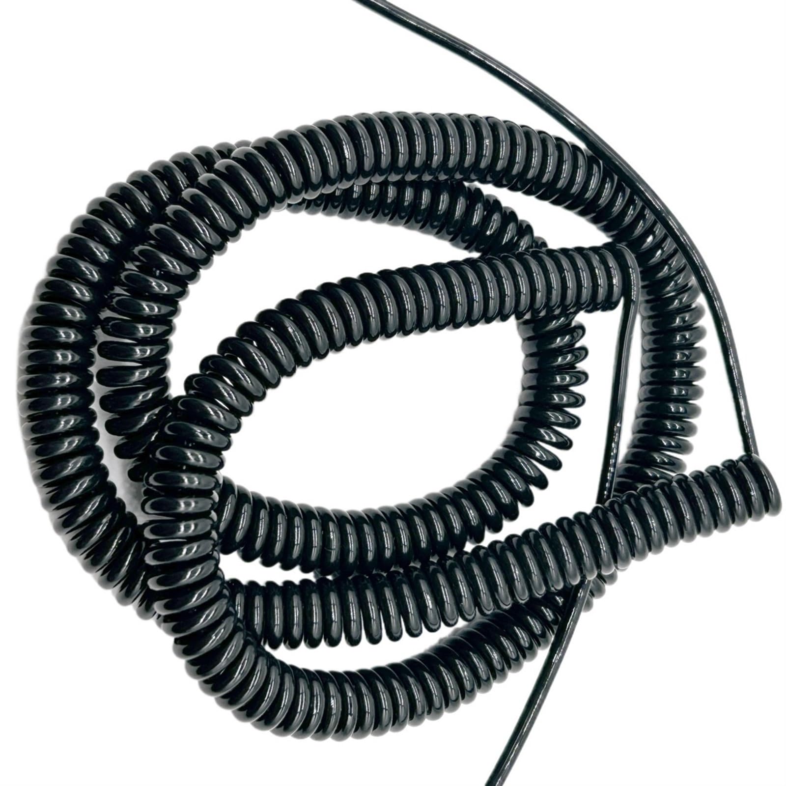 Retrattile Elastico Cavo a spirale a 6 conduttori da 0,5 mm2, filo elettrico espandibile 20 AWG Telescopico Bobina(Straight Length 7.5 meters)