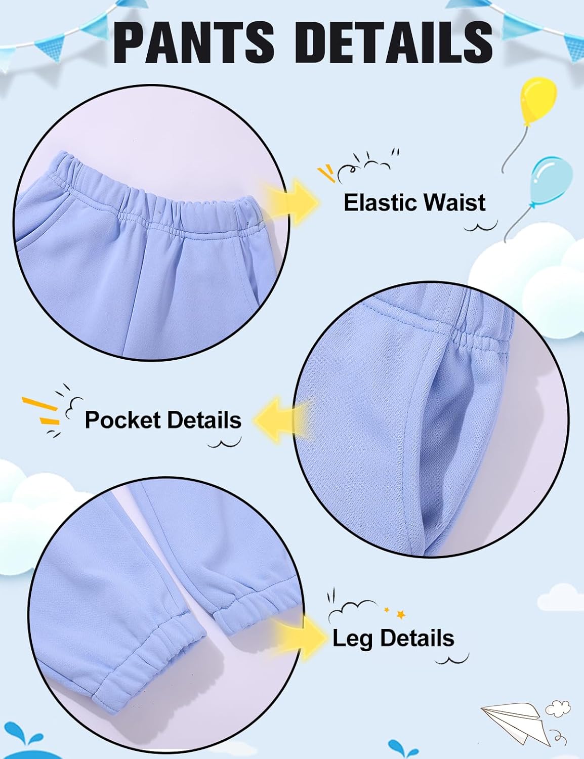 Zupora Toddler Boy 2 Pc Outfit Long Sleeve Tracksuit Plaid Hoodie Jogger Pants Fall Winter Clothes Set for Casual School 2-6T - Image 6