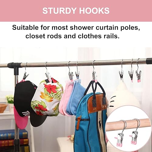 Miniatura 15 de Clips para colgar botas, paquete de 16 ganchos de lavandería, clips para colgar ropa, alfileres de armario, abrazaderas organizadoras, calcetines