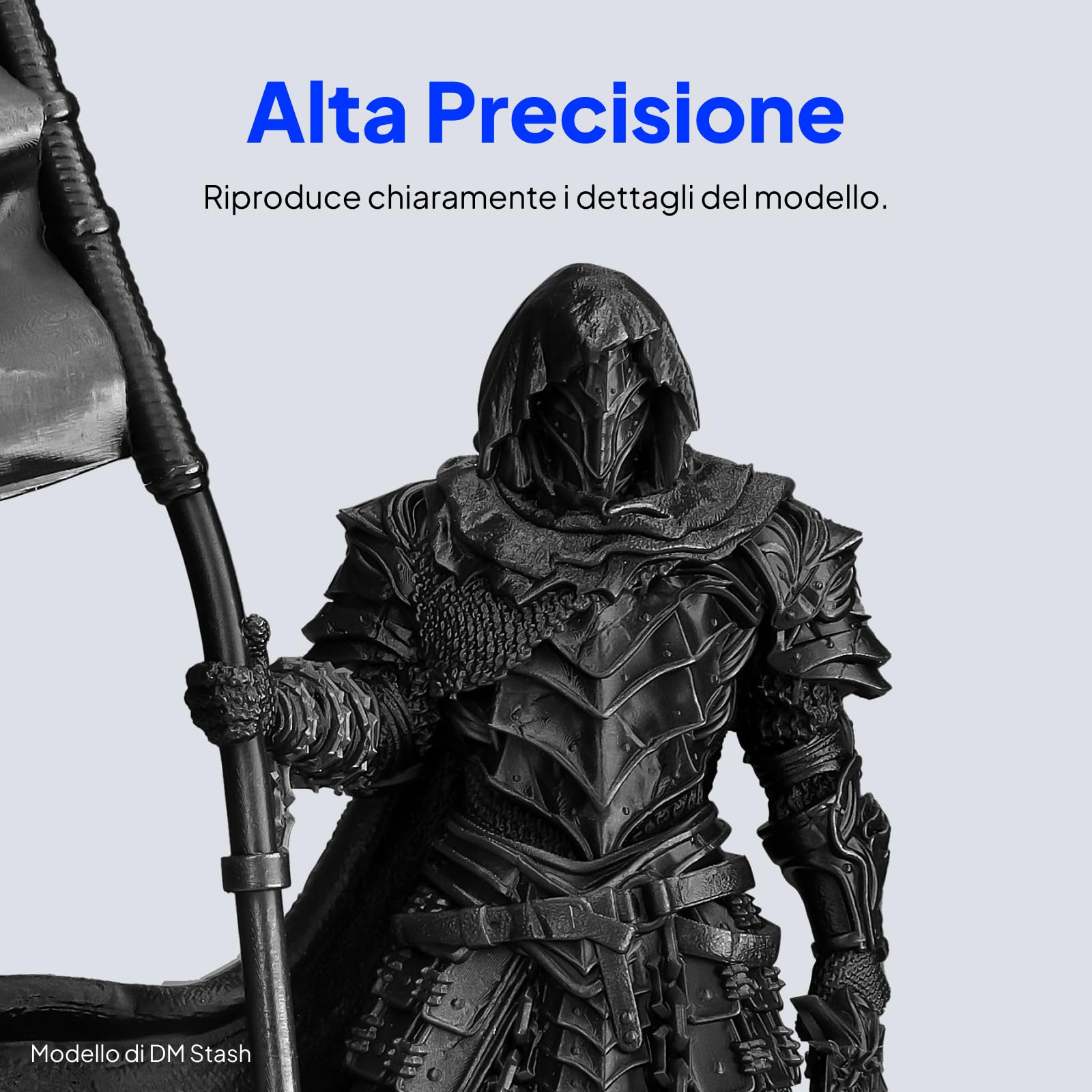 ELEGOO Resina Tough ad Alta Durezza, Bassa Viscosità e Minimo Ritiro, Compatibile con Stampanti 3D MSLA/LCD/DLP, Nero 2000g