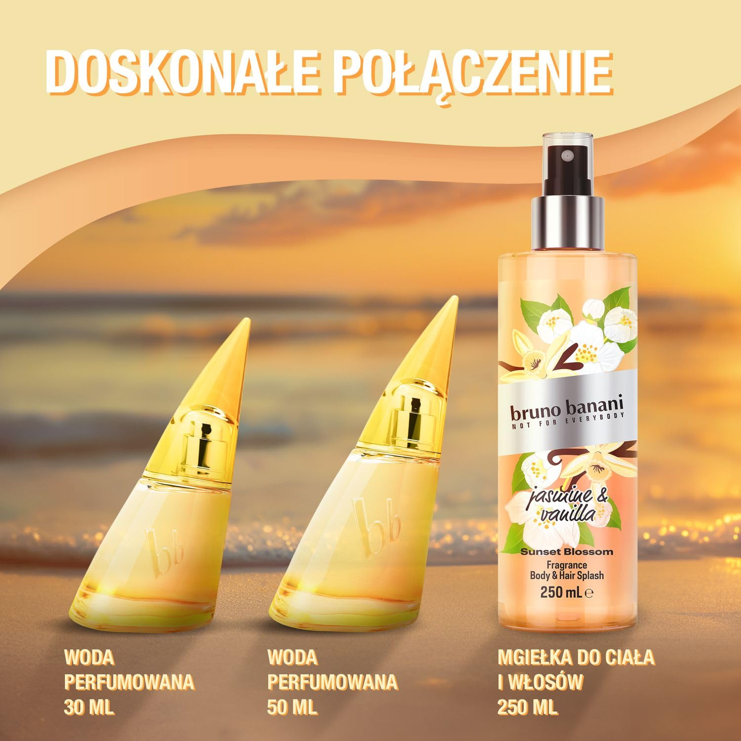 bruno banani Sunset Blossom Damska Woda Toaletowa o Kwiatowym Zapachu, 50 ml