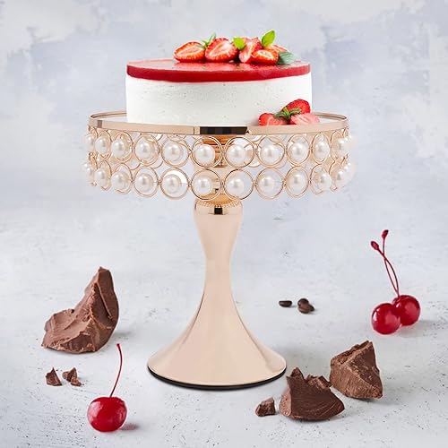 Miniatura 4 de Eapmic 9 soportes de cristal para tartas dorados, soporte redondo para cupcakes con cristal de lujo, torre de postre de moda para bodas, eventos,