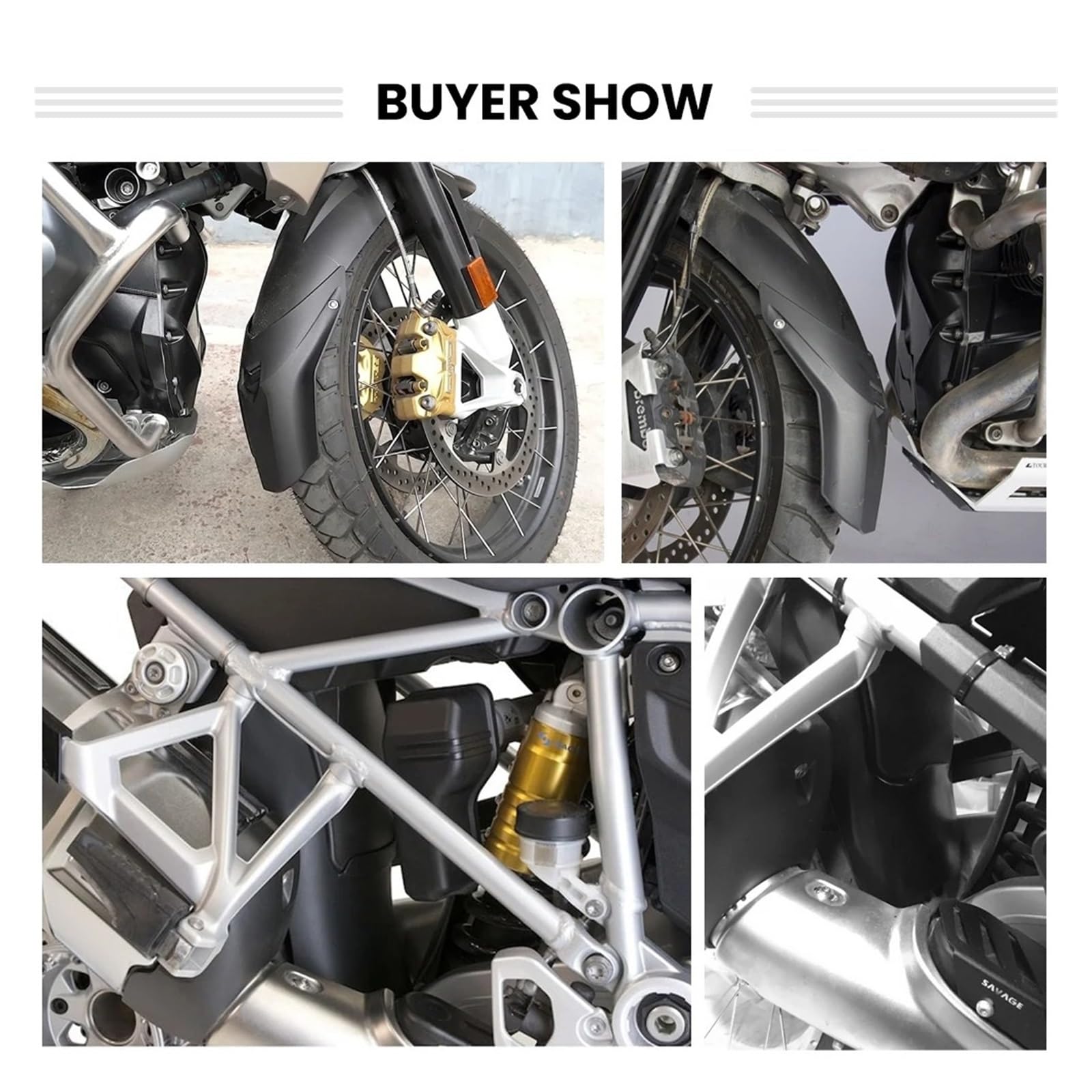 Parafango anteriore moto universale nero Per BMW Paraspruzzi Ricambi Per Motociclette Parafanghi(Rear Fender)