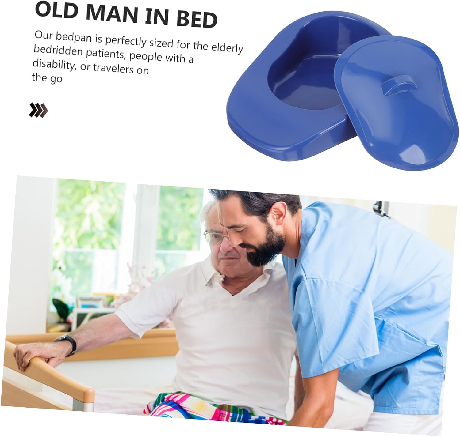Portable Plastic Bedpan for Elderly Patients and Bedridden Use Lightweight Easy-Clean Urinal for Home Care Anti-Spill Design with Comfortable Smooth Surface
