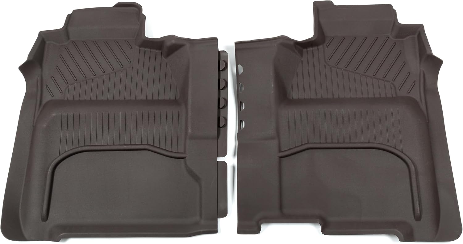 GM Accessories 23237403 Crew Cab Second-Row Interlocking Premium All-Weather Floor Liner in Cocoa
