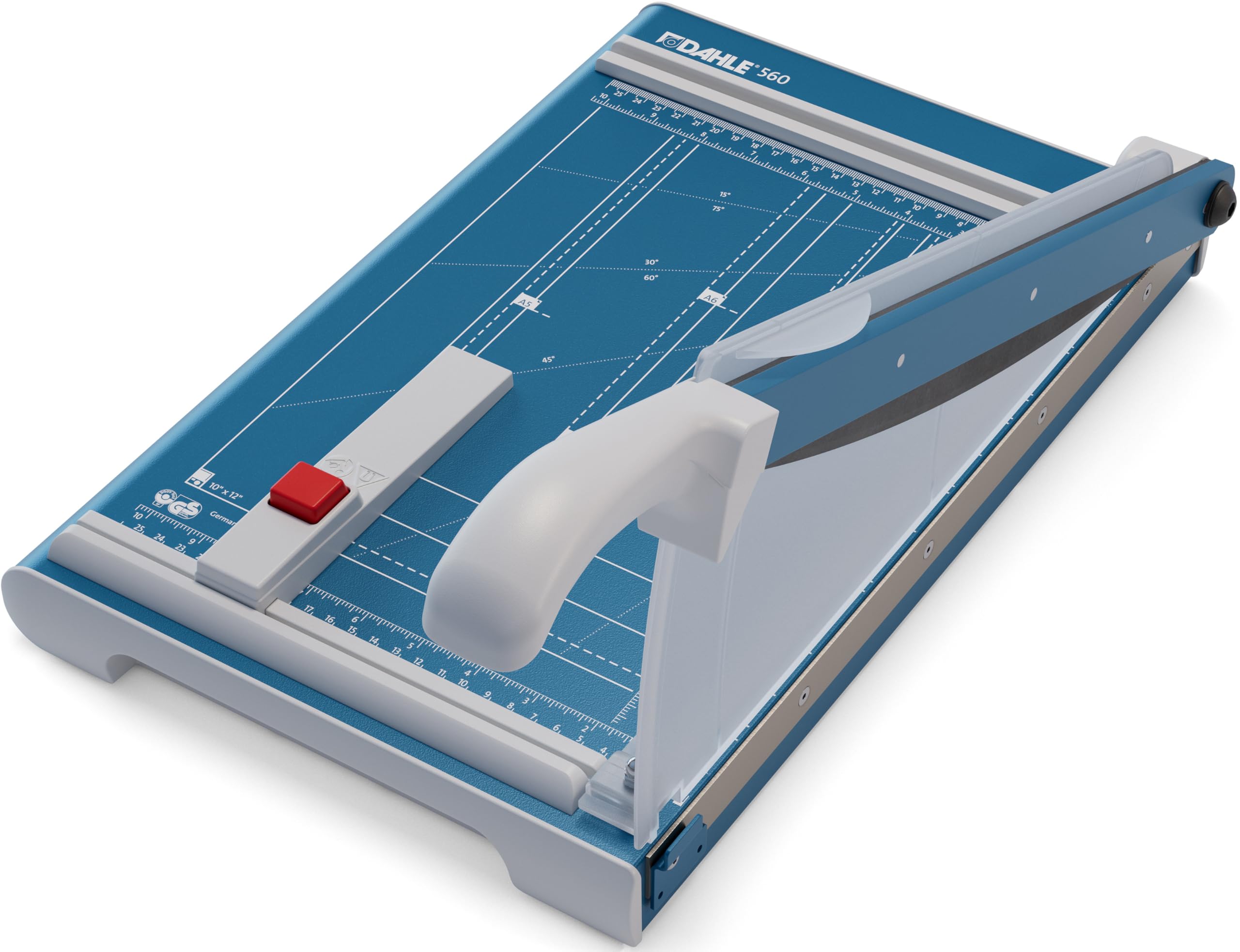 Dahle Cisaille 560 (Capacité de Coupe jusqu'à 25 Feuilles, DIN A4, 340mm de Coupe, Lame Affûtée, Pression Manuelle) Bleu