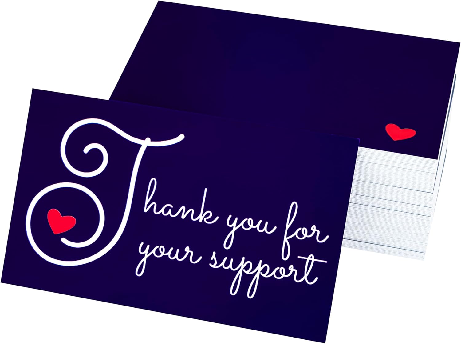 RXBC2011 Thank you for your support cards small business packaging appreciation notes 3.5x2 inches pack of 100 Navy - Image 8