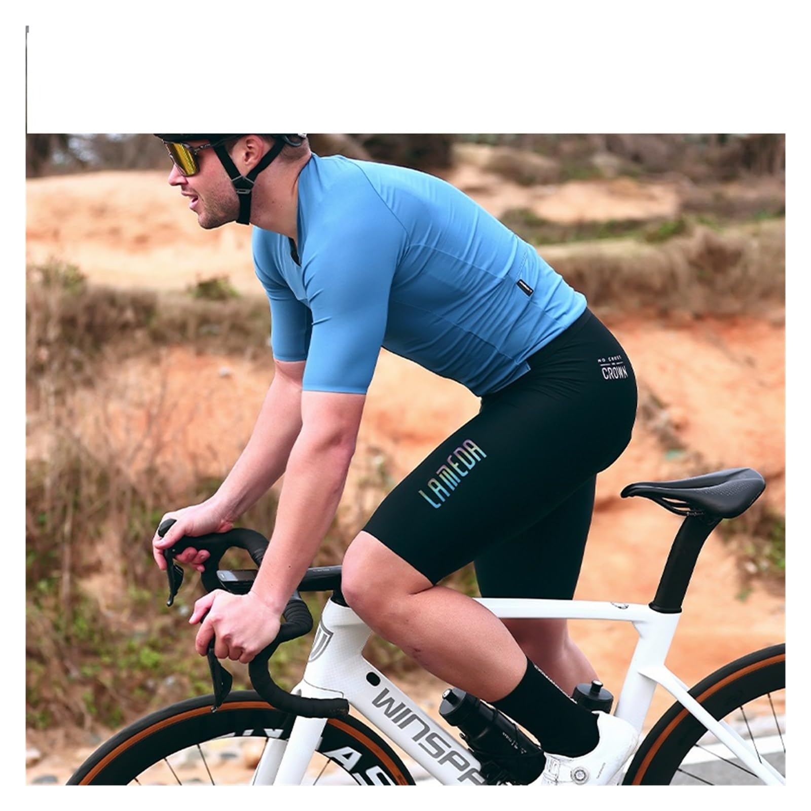 Bicicleta Pantalones Cortos Culotte de Ciclismo for Hombre, Transpirable, Verano, Acolchado, for montaña(Black,M-EU)