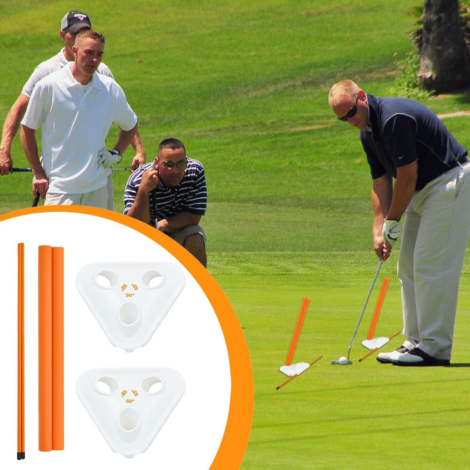 Golf Alignment Discs Lite,Golf Swing Corrector,Adjustable Angle Ball Sport Trainer Aid,for Athletes Women Girls Youth Teens Boys