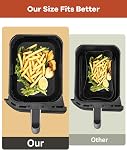 Lot de 2 Tapis en Silicone pour Friteuse à Air pour Ninja Foodi Dual DZ201, DZ401, DZ550, DZ302, Accessoires Réutilisables pour Friteuses à Air COSORI Chefman Instant 8-10QT