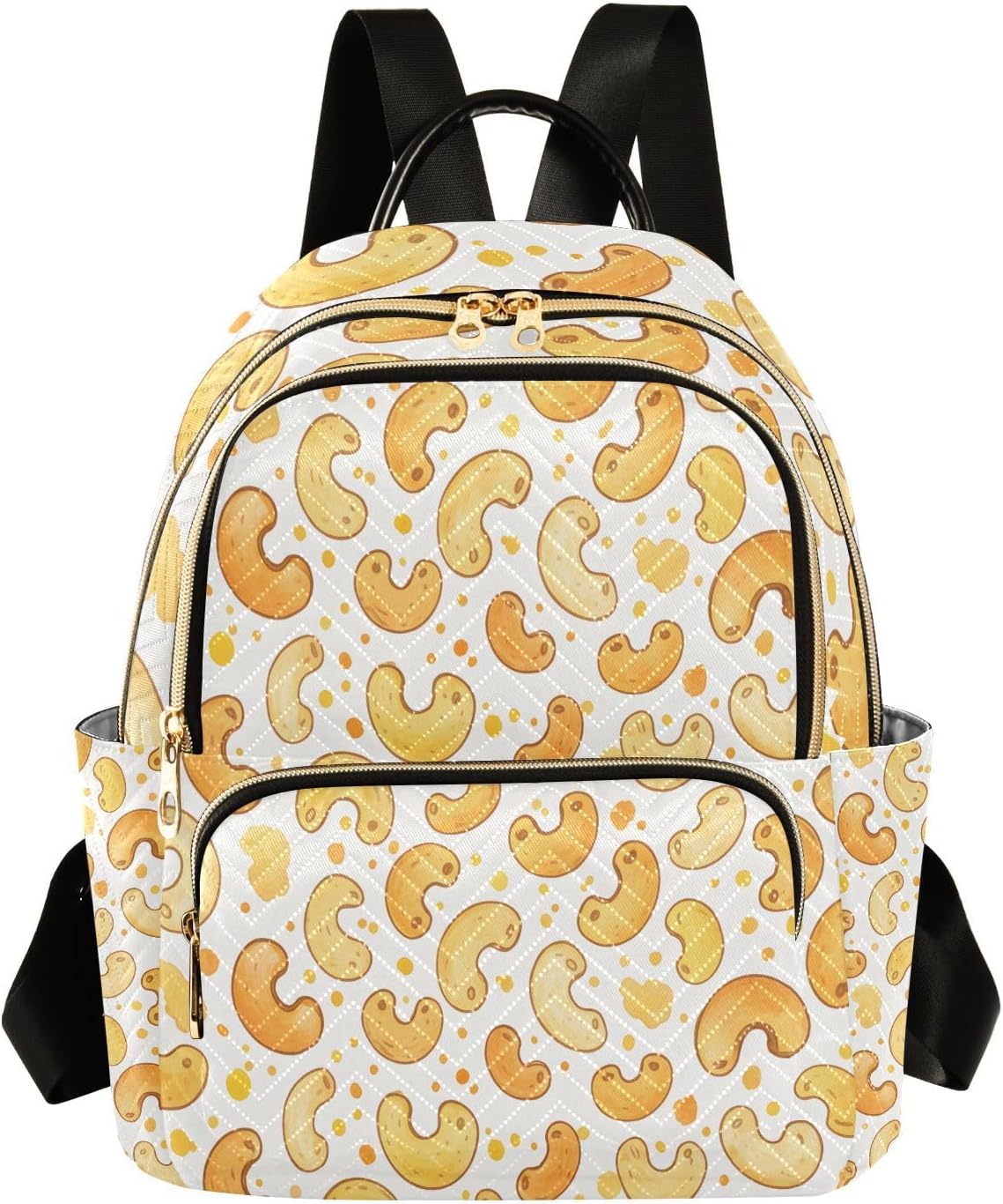 Cute Macaroni Polka Dots Backpack Purse for Women Shoulder Bag Fashion Daypack Ladies Handbag Lightweight Travel Bag Rucksack