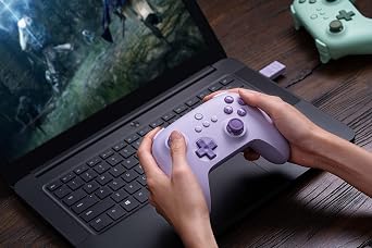 8BitDo Ultimate C 2.4G Purple Wireless Controller Windows, Android ve Raspberry Pi ile uyumlu