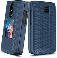 Vista 3 de Funda para teléfono TCL Flip 4 5G/T440 (2025) con protector de pantalla cubierta protectora rígida delgada (azul)