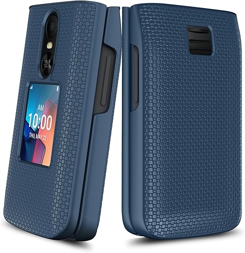 Miniatura 3 de Funda para teléfono TCL Flip 4 5GT440 (2025) con protector de pantalla cubierta protectora rígida delgada (azul)
