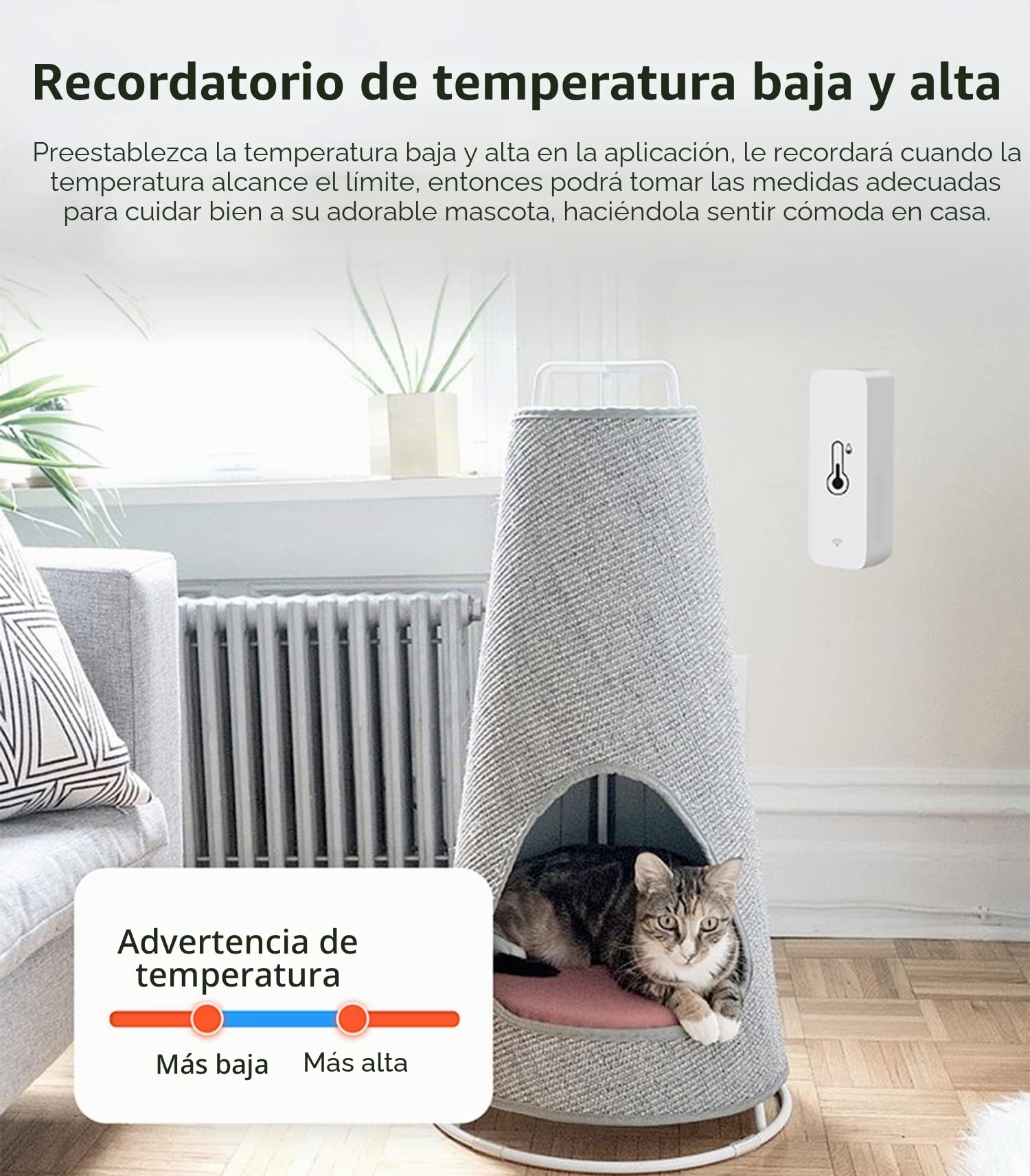 Paquete de 4 sensores de temperatura y humedad WiFi: monitor inalámbrico con notificación de aplicación, exportación gratuita de datos, termómetro interior