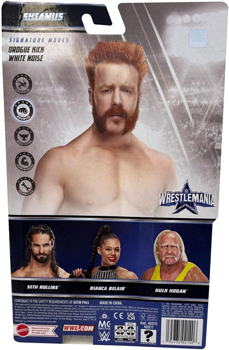 Mattel Wrestlemania Action Figure, Sheamus, Posable 6-inch Collectible & Gift for Ages 6 Years Old & Up