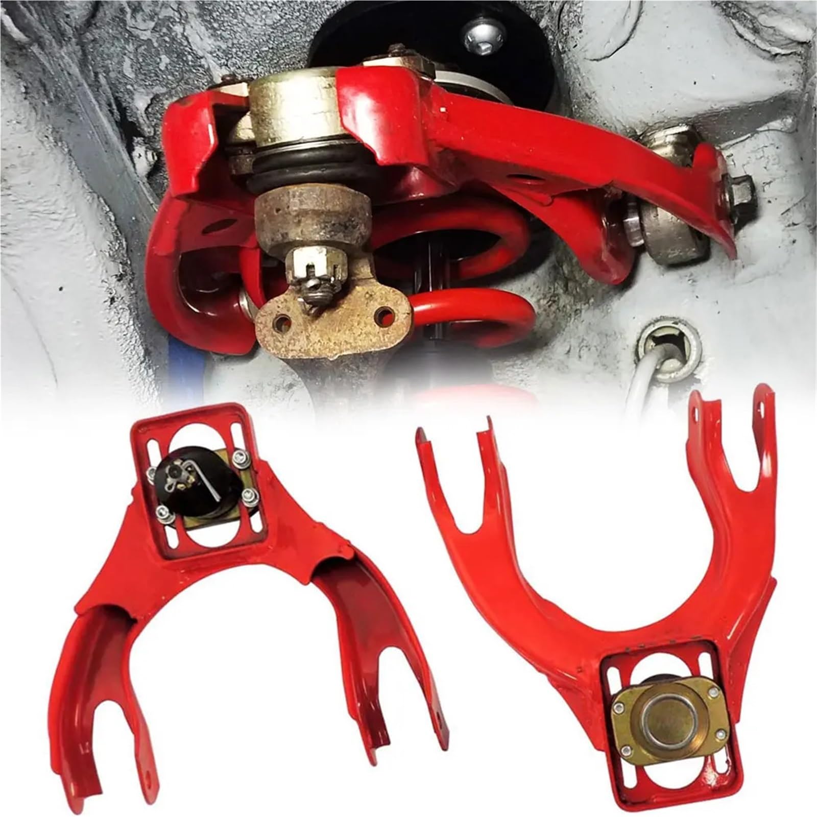 Braccio oscillante Adatto per CIVIC 92-95 EG 2/3/4 Porta Anteriore Auto Superiore Camber Bracci Anteriore Regolabile Superiore Braccio di Controllo camber Kit Sospensione ruota(Blue)